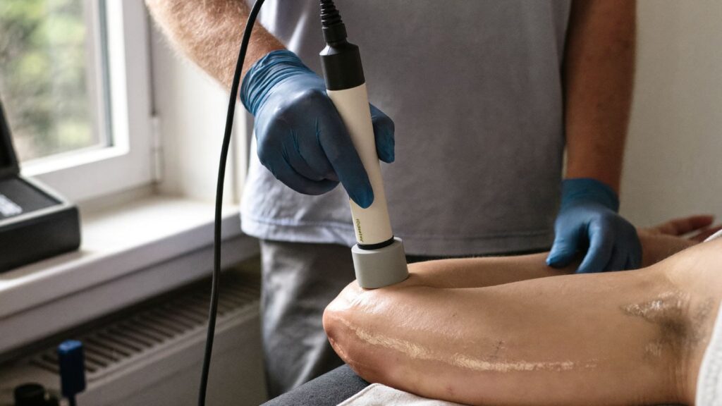 Shockwave therapy for tendon pain applied at a Lombard IL clinic